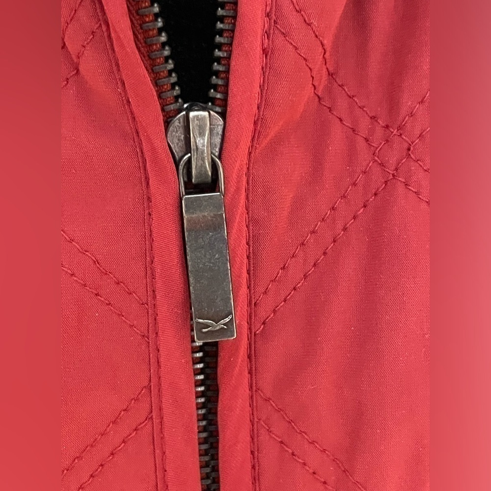 NWT Faconnable Women's Lightweight Quilted Vest Jacket Large Red Zip Pockets‍‍‍‍ - Picture 5 of 11